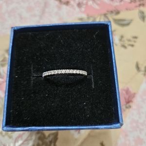 1/3 carat moissanite sterling silver ring